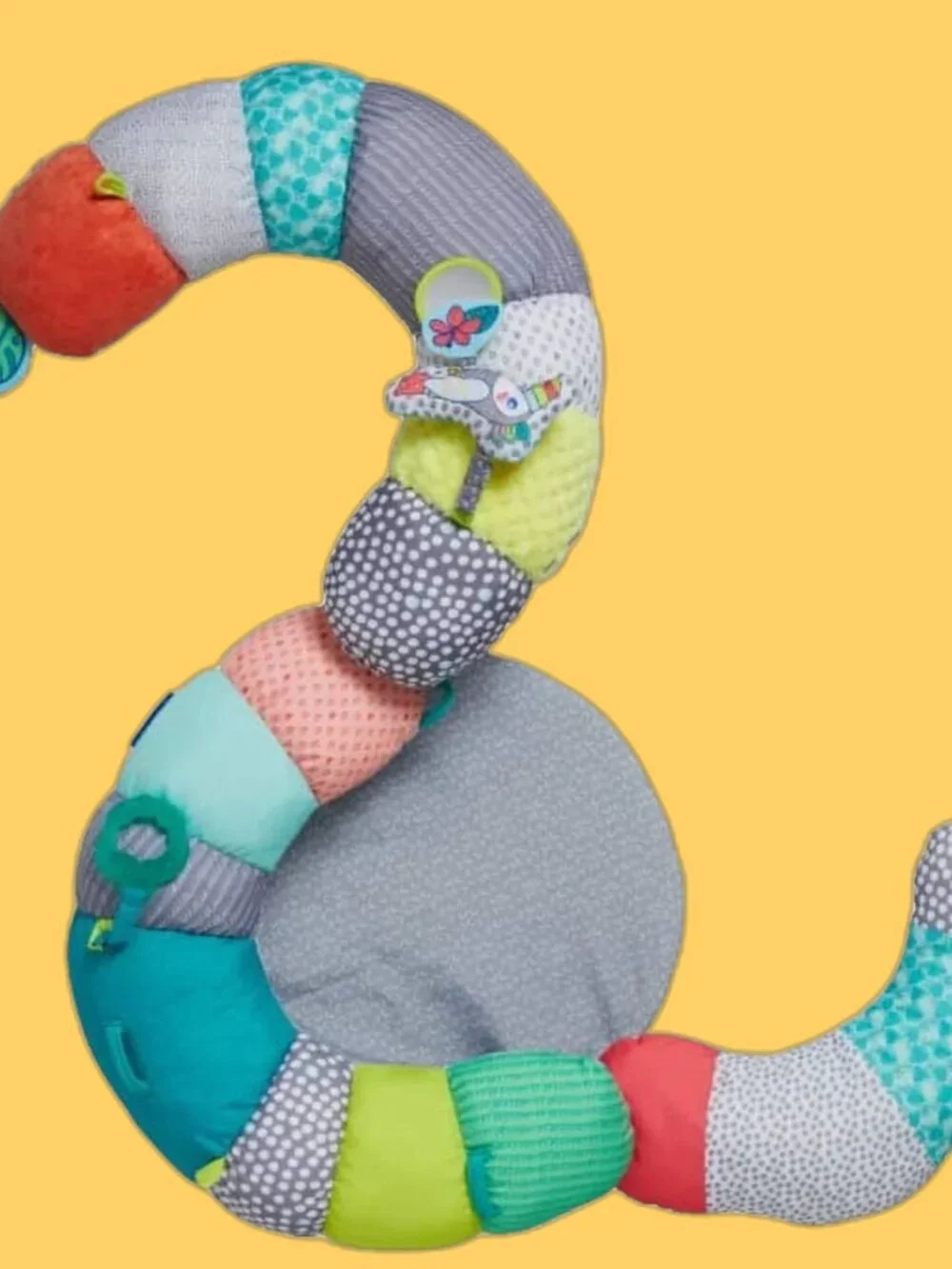 Infantino 2-in-1 Tummy Time & Seated Support Prop Pillow Toucan Gym NIB